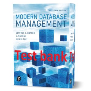 دانلود تست بانک کتاب مدیریت پایگاه داده مدرن ویرایش سیزدهم به نویسندگی جفری هوفر modern database management 13th edition Jeffrey Hoffer test bank