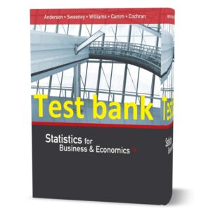 دانلود تست بانک آمار اقتصاد و تجارت ویرایش سیزده به نویسندگی آندرسون statistics for business and economics 13th edition test bank