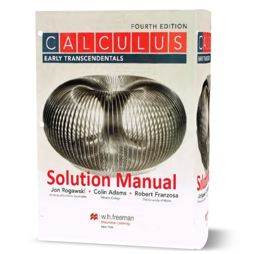 دانلود حل المسائل کتاب ماورایی های اولیه حساب دیفرانسیل و انتگرال ویرایش چهارم به نویسندگی کولین ادامز Calculus Early Transcendentals 4th edition solution manual
